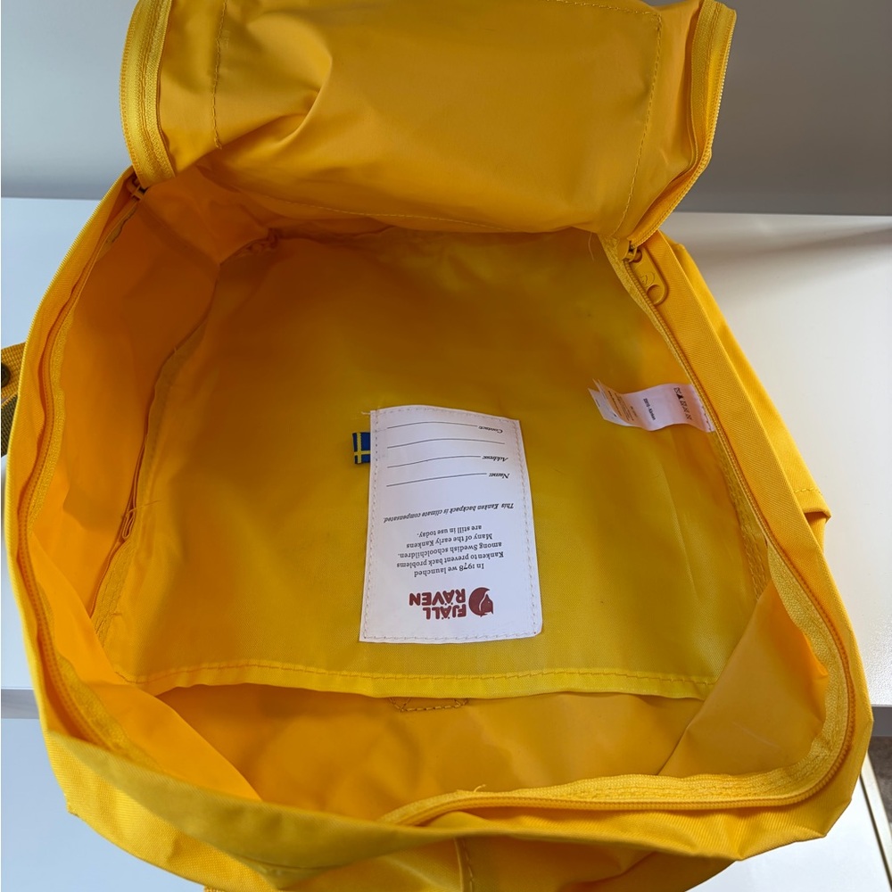 Fjallraven Kanken Yellow Backpack - Picture 4 of 7